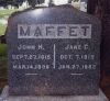 Headstone for John Hill Maffet and his wife Jane Culp